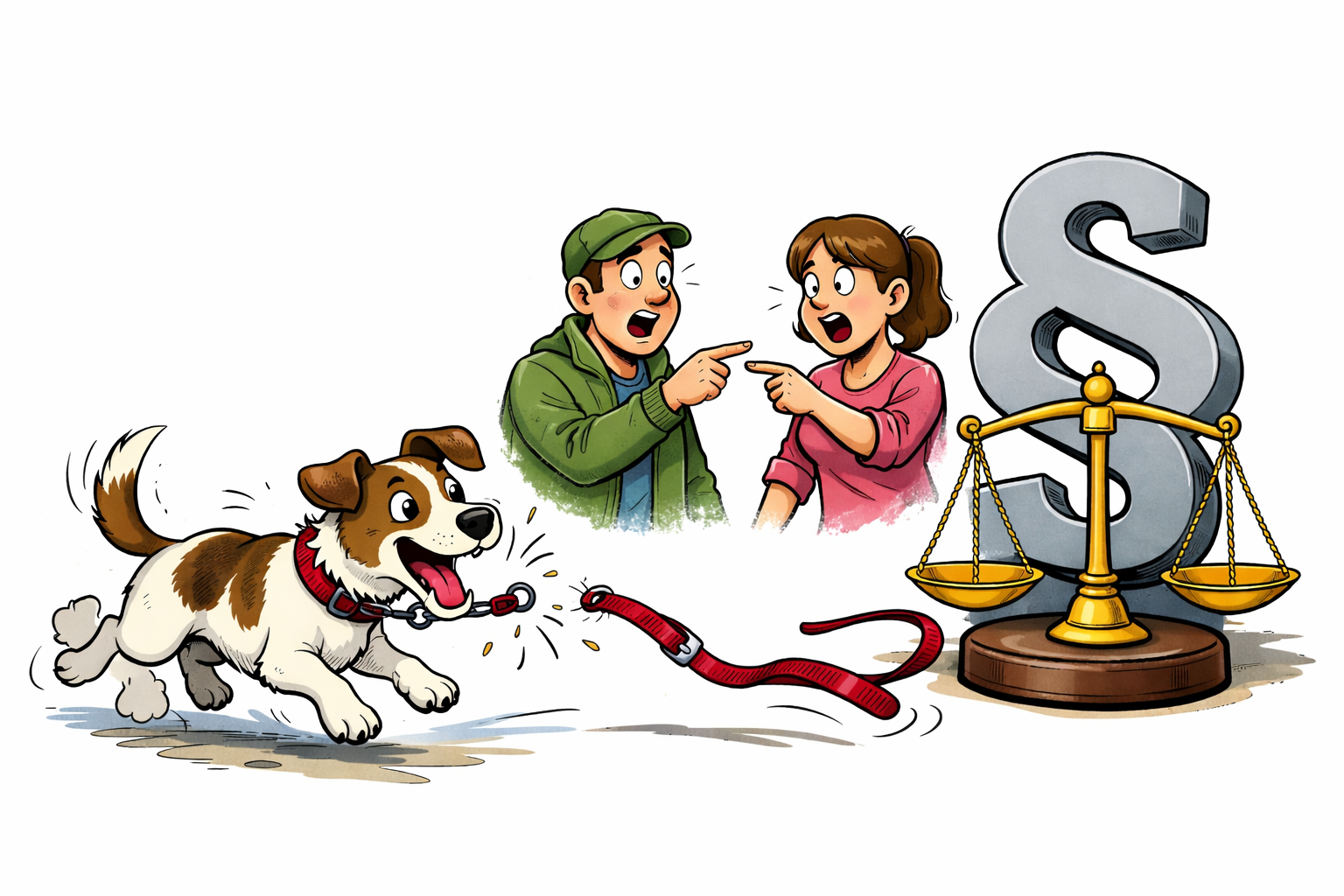Haftung Leine Hund
